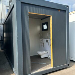 Büro, Wohn- oder WC-Container dunkelgrau, einzeln oder als Anlage, dunkelgrau
